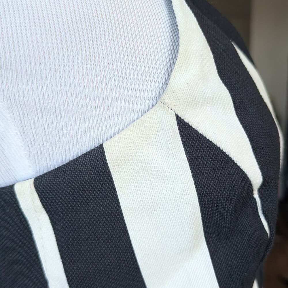 ASOS Black & White Stripe Drop Waist Dress - Picture 3 of 7